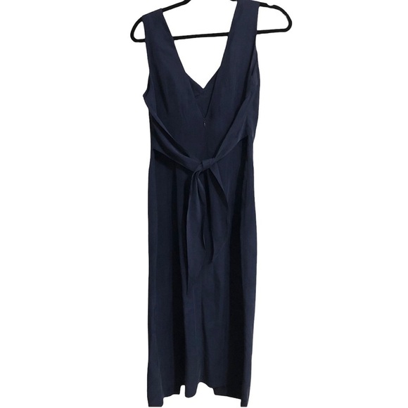 Dine front button up slit back tie midi dress - Picture 3 of 7